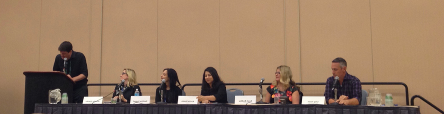 Pictured panel speakers from left to right: Jennifer Walske, Visiting Fellow of UC Berkley; Rydka Duggal of CommonBond; Kavita Shukla, CEO and Founder of FreshPaper; Sarah Endline, Founder and CEO of Sweetriot; Chip Heim, Co-Founder and Head of Marketing at The Soulfull Project